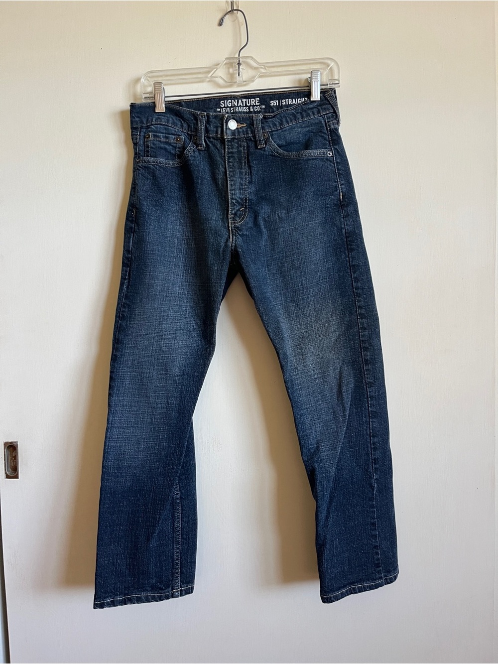 Levi’s  Men’s Straight Jeans in Dark Blue Wash